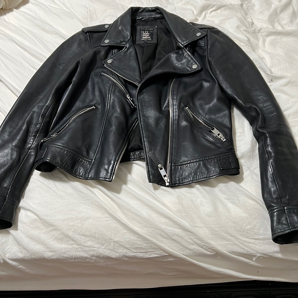 Zara Vegan leather jacket. Size M